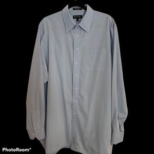 🐳 4 for $12 EUC John W Nordstrom lt blue button-down 17.5x36